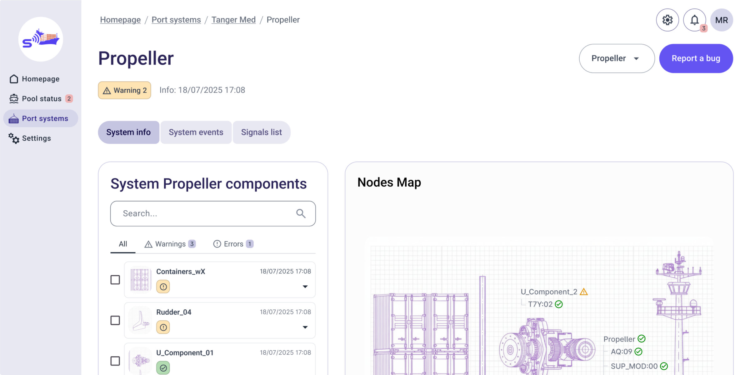 Homepage first section of the web app 'Esse Diagnostic Systems'